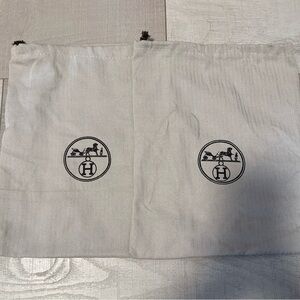 Hermes Cream Dust Bags
